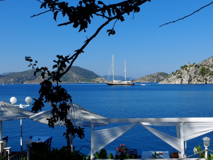 Bozburun'da konakladığımız pansiyonun manzarası.